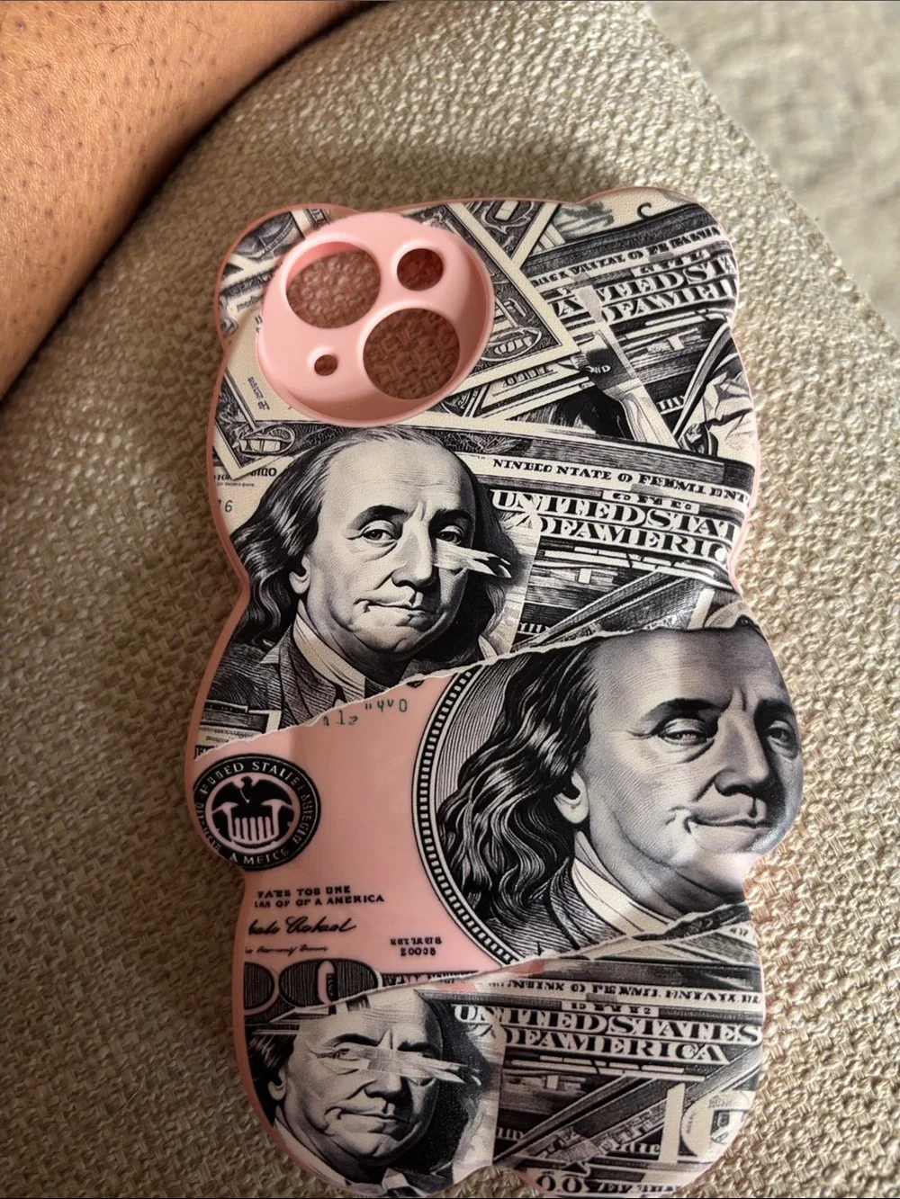 Pink Money Print Phone Case - Compatible Cell Accessory